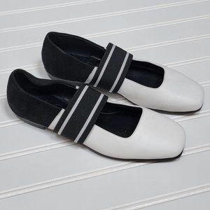 M Gemi  Ballare Ballet Flats- Black/ White Sz: 5- 5.5 US/ 35 EU